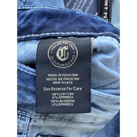 Cultura New York Pants Womens 10 Light Denim Jeans Skinny Mid Rise Super Flex - Picture 13 of 16